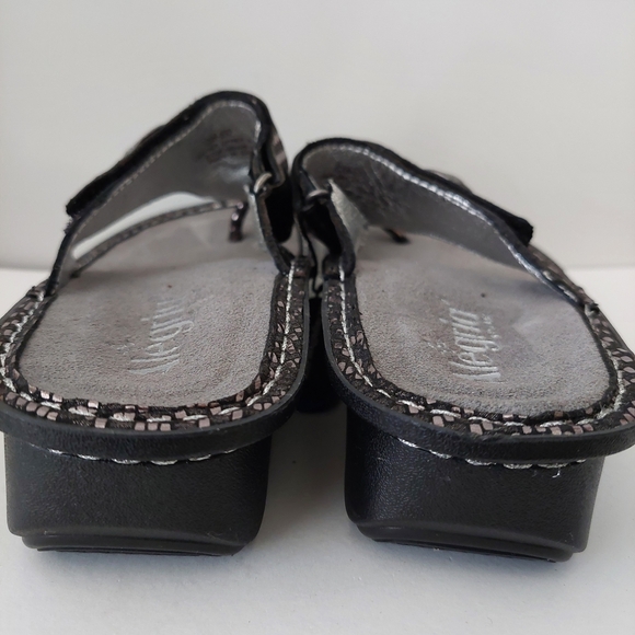 Alegria Black and Silver Woven Sandals - Picture 3 of 8